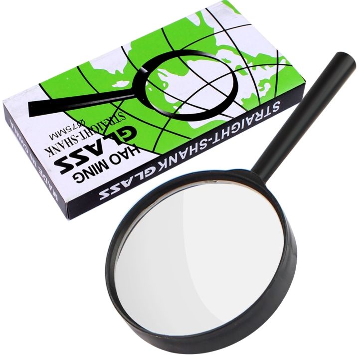 Portable Hand Magnifying Glass - Hand Magnifier Straight Shank Glass-2