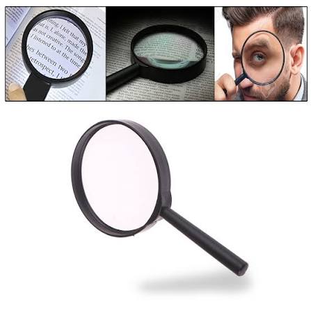 Portable Hand Magnifying Glass - Hand Magnifier Straight Shank Glass-3