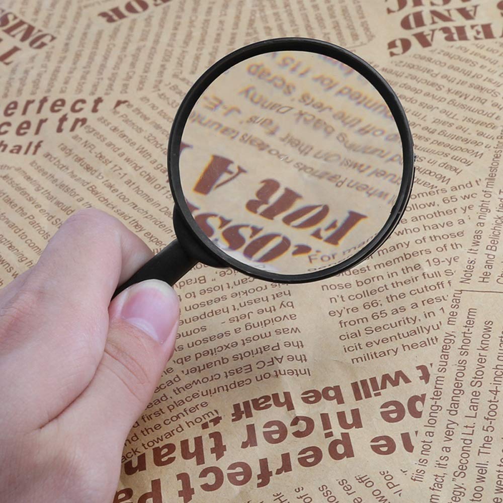 Portable Hand Magnifying Glass - Hand Magnifier Straight Shank Glass-4